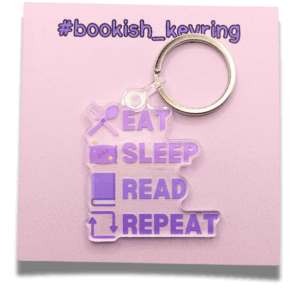 Keyring Eat Sleep Read Repeat